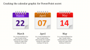 Calendar graphic for PowerPoint Template and Google Slides