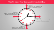 Four Node Business PowerPoint Ideas With Clock Mdel