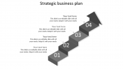 Use Strategic Business Plan In Grey Color Slide Model