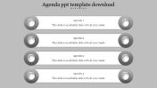 Effective Agenda PPT Template Download With Four Nodes