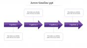 Our Predesigned Arrow Timeline PPT for Presentation