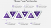 Creative Triangle PowerPoint Template In Violet Color