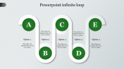 Elegant PowerPoint Infinite Loop With Five Nodes Slide