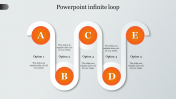 Best PowerPoint Infinite Loop In Orange Color Slide