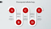 Creative PowerPoint Infinite Loop In Red Color Slide