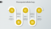Attractive PowerPoint Infinite Loop In Yellow Color
