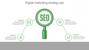 Affordable Digital Marketing Strategy PPT In Green Color
