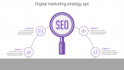 Effective Digital Marketing Strategy PPT In Purple Color