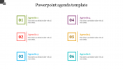 Six stages PowerPoint agenda Template and Google slides