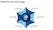 Amazing Stage PowerPoint Template with Blue Theme 