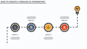 Timeline Powerpoint Slide - gear wheel model