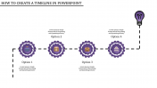 Incredible Timeline PowerPoint Slide In Purple Color Slide