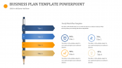 A four noded BUSINESS PLAN TEMPLATE POWERPOINT