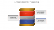 A Three Noded Download Template PowerPoint 3D Presentation