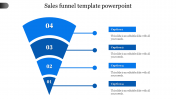 Editable Sales Funnel Template PowerPoint In Blue Color