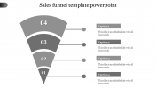 Amazing Sales Funnel Template PowerPoint In Grey Color