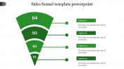 Awesome Sales Funnel Template PowerPoint In Green Color