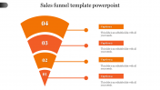 Attractive Sales Funnel Template PowerPoint In Orange Color