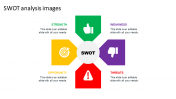 Multi-Color SWOT Analysis Images PowerPoint Template