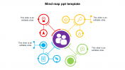 Stunning Mind Map PPT Template Presentation-Four Node