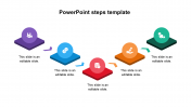 Best Budget PowerPoint Steps Template With Five Nodes