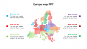 Affordable Europe Map PPT Slide Themes Presentation