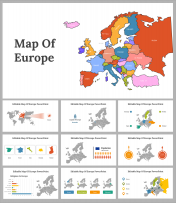 Editable Map Of Europe PowerPoint and Google Slides Themes