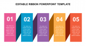 Use Editable Ribbon PowerPoint Template Presentations