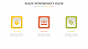 Attractive Maize PowerPoint Slide With Three Nodes