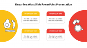 Multicolor Linear Breakfast Slide PowerPoint Presentation