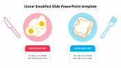 Innovative Linear Breakfast Slide PowerPoint Template
