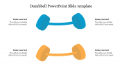 Attractive Dumbbell PowerPoint Slide Template Design