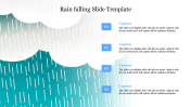 Attractive Rain Falling Slide Template Presentation