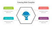 Attractive Catering Slide Template In Hexagon Model