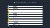 Attractive Research Defense Presentation Template Slide