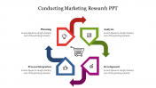 Attractive Conducting Marketing Research PPT Slide Design