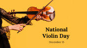 Creative National Violin Day PowerPoint Presentation