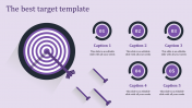 Innovative Target Template PowerPoint In Purple Color