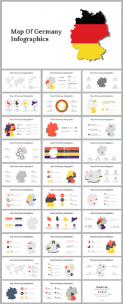 Customizable Map Of Germany Infographics PowerPoint