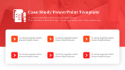 Red Color Case Study PowerPoint Template Presentation