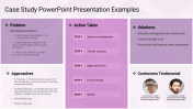 Purple Colored Case Study PPT Examples and Google Slides