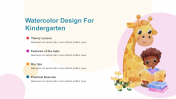 Watercolor Design For Kindergarten PPT And Google Slides