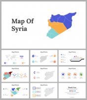 Creative Map Of Syria PowerPoint And Google Slides Themes