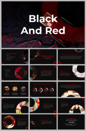 Black and Red PowerPoint Template and Google Slides