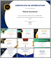 Editable Certificate Of Achievement Google Slides Template