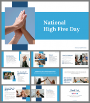 National High Five Day PowerPoint and Google Slides Themes