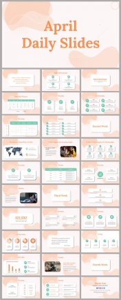 April Daily PowerPoint Presentation and Google Slides Themes