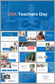 USA Teachers Day PowerPoint and Google Slides Themes