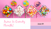 June Is Candy Month PowerPoint and Google Slides Themes