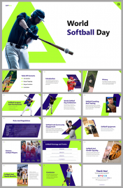 World Softball Day PowerPoint and Google Slides Themes